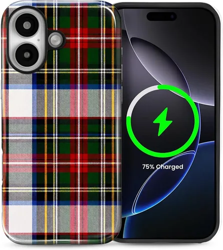 Vista 18 de Funda Compatible con iPhone 13/14 [Compatible con MagSafe] Protección de Doble Capa de Cáscara Dura Híbrida, Funda Magnética Protectora a Prueba