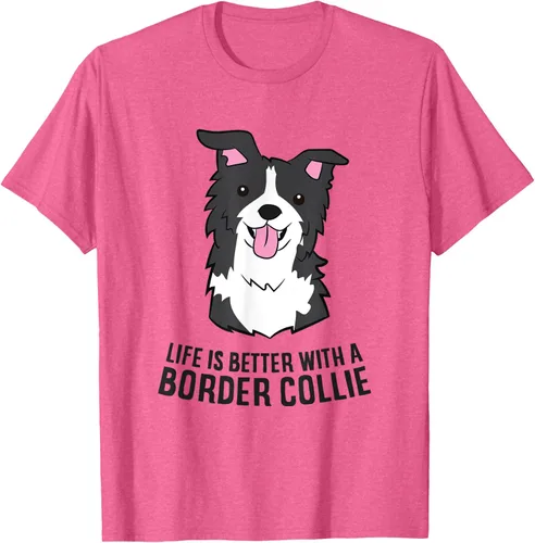 Vista 30 de Camiseta Border Collie Owner Life Is Better With a Border Collie Dog, Blanco, S
