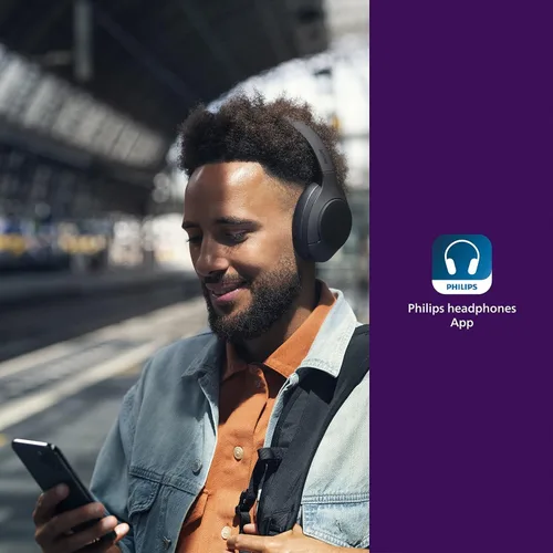 Vista 3 de PHILIPS H8506 Auriculares inalámbricos sobre la oreja con cancelación de ruido Pro (ANC) y conexión Bluetooth multipunto, 60 horas de tiempo