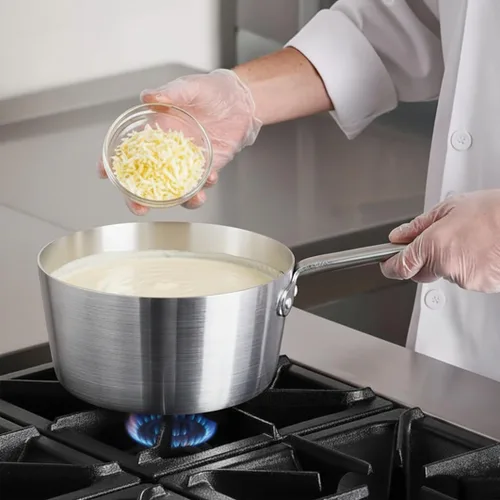 Vista 2 de TrueCraftware -Cacerola de 5-1/2 cuartos de galón con acabado de espejo de aluminio– Sartén de cocina Olla multiusos de uso cacerola utensilios
