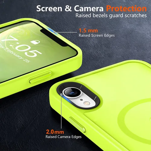 Vista 725 de MOCCA - Funda magnética resistente para iPhone XR de 6.1 pulgadas, compatible con MagSafe, funda con protección contra caídas de grado militar