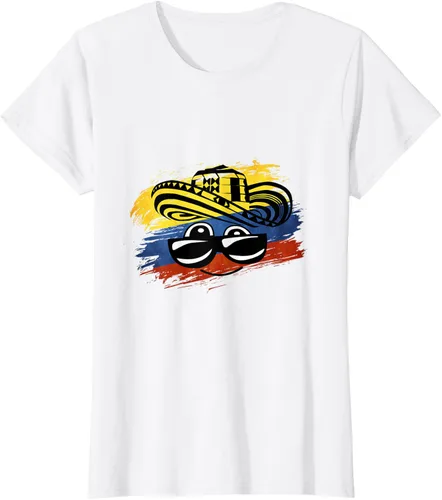 Vista 12 de Camiseta Colombiana para mujer y para hombre, Negro