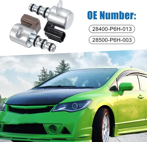 Vista 2 de Kit de solenoide de control de cambio de transmisión 28400-P6H-013 28500-P6H-013 Electroválvula B&C para Honda Civic 2001-2005 (juego de 2)