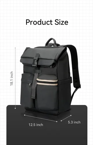 Vista 6 de BOPai Mochila de viaje para hombre, absorción de golpes, reducción de peso del 55.8%, expansible, 25L-30L, con parte superior enrollable, tela