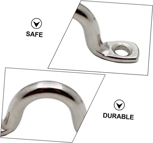 Vista 4 de 18 Uds. Kayak Anillo fijo Bimini Boat Eye Straps Kayak Deck Tie Down Canoa Rigging Eye Straps Kayak Deck Handle Bimini Boat Handle Canoa Rigging