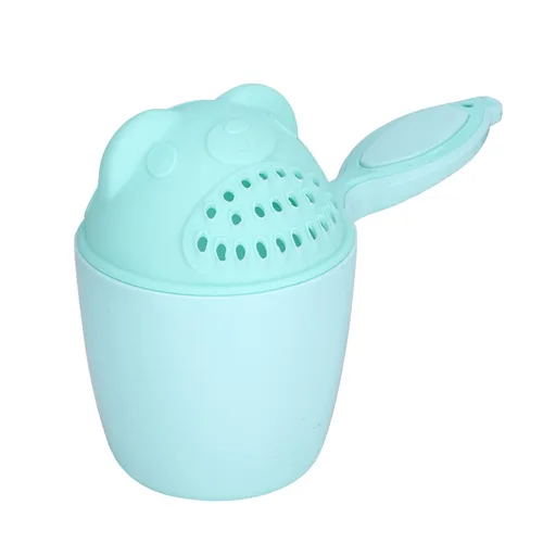 Vista 9 de Desmontable cascada libre de lágrimas bebé enjuague taza, champú Flusher para baño de cabello (verde) Compatible con Shampoo Hair Cups