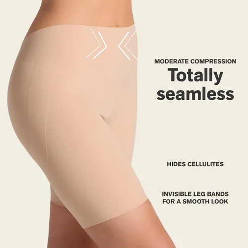 Vista 3 de Leonisa InvisiPlunge Shorts Moldeadores de Escote Profundo Indetectables de Compresión Moderada con Espalda Baja para Control de Abdomen Bajo 801