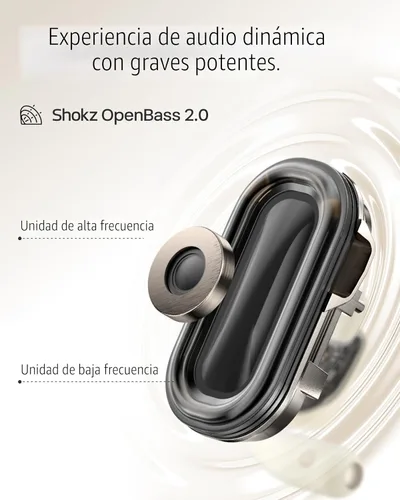 Vista 4 de SHOKZ OpenFit 2 Auriculares de Oreja Abierta, Auriculares Inalámbricos Bluetooth Verdaderos con Micrófono, Auriculares con Gancho para la Oreja