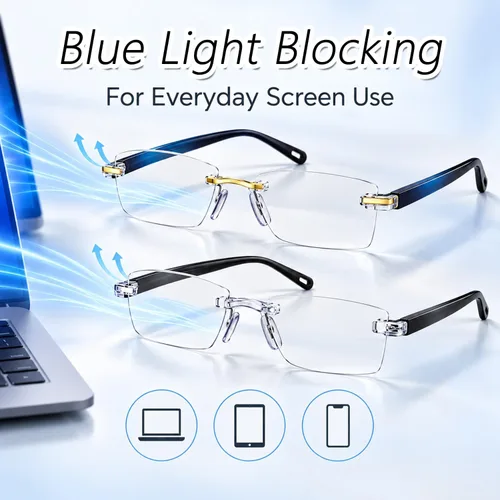 Vista 4 de 2027 New Auto Focus Glasses Self Adjusting-Self Adjusting Smart Glasses Auto Adjusting Eye Glasses For Near And Far, Smart Lenses Auto Focus Silver
