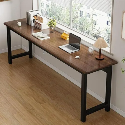 Vista 24 de Escritorio de oficina cuadrado de 15.7 pulgadas de frente a atrás, mesa larga rectangular para sala de estar, escritorio extra largo, estante