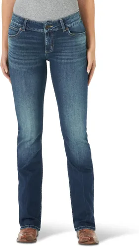 Vista 9 de Wrangler Jeans para mujer Cash de tiro medio con dobladillo ventilado Ultimate Riding espíritu americano