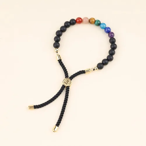 Vista 4 de COAI - Pulsera para mujer con piedras semipreciosas, 7 chakras