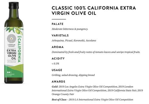 Vista 2 de Caja de 6 – Aceite de oliva Cobram Estate de 25.4 fl oz (Clásico, California 100% AOVE)