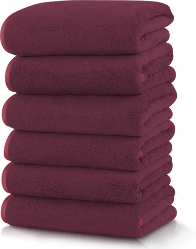 Vista 12 de TENSTARS Toallas de baño de seda con dobladillo para liquidación de baño - 27 x 55 pulgadas - Ligeras, delgadas, de secado rápido - Toalla