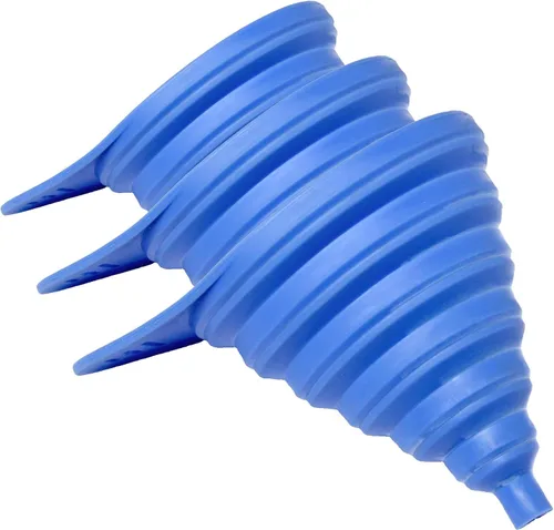 Vista 6 de Chef Craft Embudo plegable de plástico, 3 pulgadas de diámetro, azul