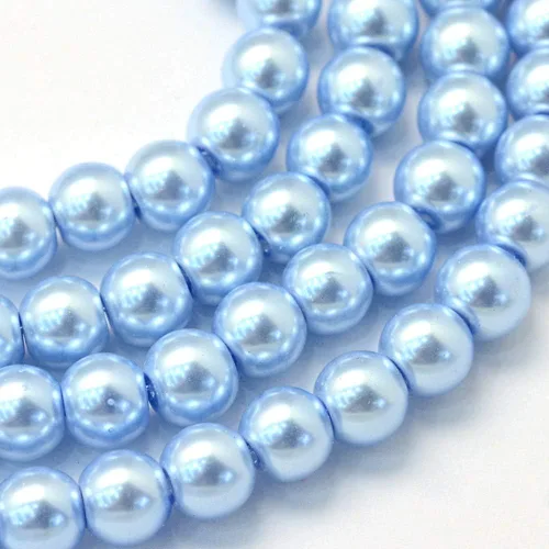 Vista 28 de KISSITTY 105 unids/hebra Burly Wood Satin Luster Glass Round Pearl Spacer Bead Loose Beads 0.315 in para bricolaje joyería artesanía 31.4