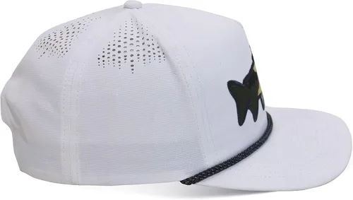 Vista 46 de Paramount Outdoors Sombrero de pesca de trucha al atardecer, diseño de silueta de pez de montaña, sombrero para exteriores con cómodo Snapback