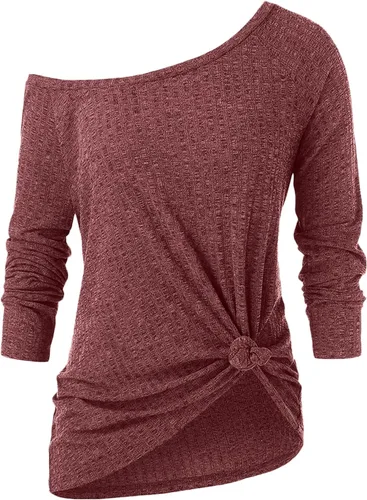 Vista 2 de Camisetas casuales de punto de encaje para mujer, camisetas de manga larga, túnica de otoño, camisetas básicas de 2 piezas, Negro