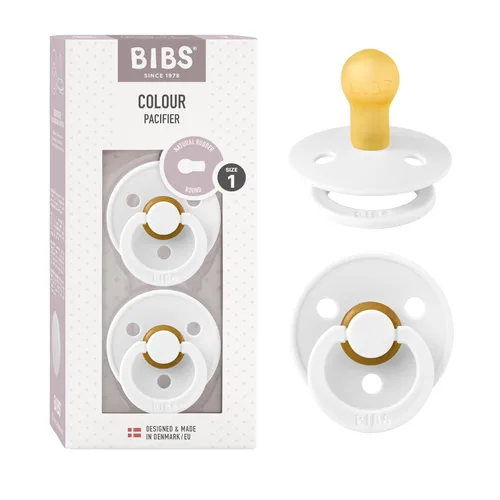 Vista 157 de BIBS - Paquete de 2 chupetes para bebés, goma natural libre de bisfenol A, hechos en Dinamarca, colección Colour, para bebés de 18+ meses, azul bebé