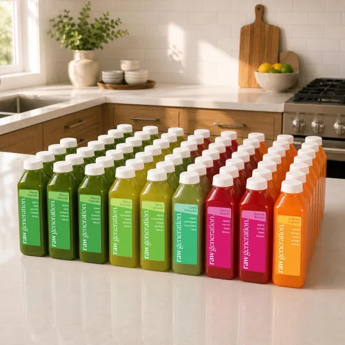 Vista 9 de Raw Generation Skinny Juice Cleanse, 3 días, 18 botellas de jugo prensadas