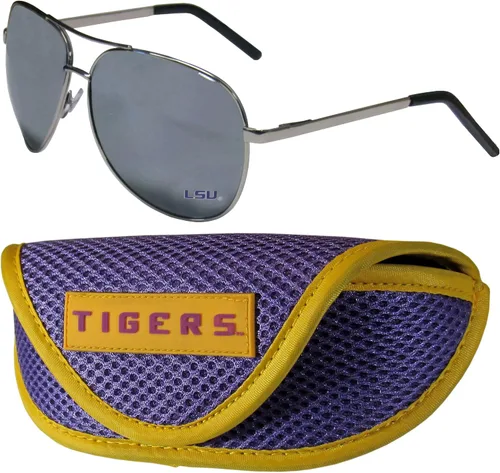 Vista 11 de Siskiyou Sports Arkansas Razorbacks Aviator Sunglasses and Sports Case