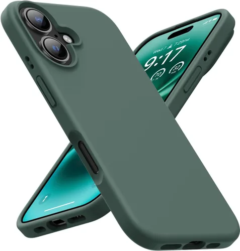 Vista 8 de Funda diseñada para iPhone 16, Funda Protectora de Teléfono de Silicona Líquida a Prueba de Golpes con Forro de Microfibra Suave Antiarañazos Ultra