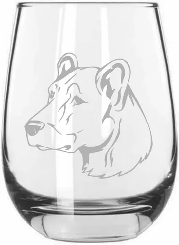 Vista 227 de Shar Pei (chino) - Vaso de vino sin tallo grabado para perro, 15.25 onzas