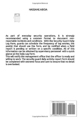 Vista 2 de SECURITY GUARD DAILY LOG BOOK SECURITY GUARD JOURNAL