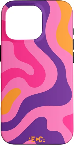 Vista 20 de Retro Liquid Swirl Groovy Abstract Pattern Wave Purple Phone Case for iPhone 17
