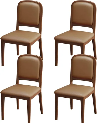 Vista 28 de Solid Wood Dining Room Chairs Minimalist,Kitchen Chairs with Soft Padded Back,Living Room Chair for Office Reading,Wood Frame,Armless Vanity