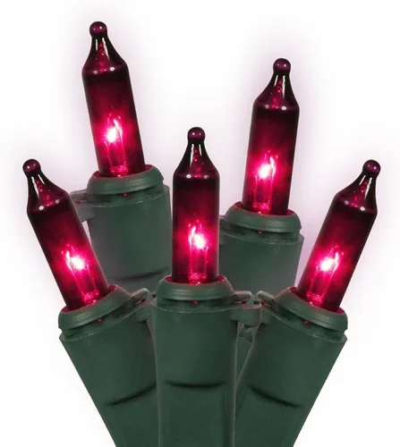 Vista 7 de Vickerman 100 mini luz azul en cable verde, 33' cadena de luz de Navidad