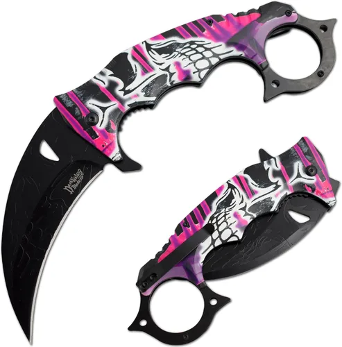 Vista 8 de Snake Eye Tactical Dark Fantasy Blade-Jumbo Every Day Carry Cuchillo plegable (azul)