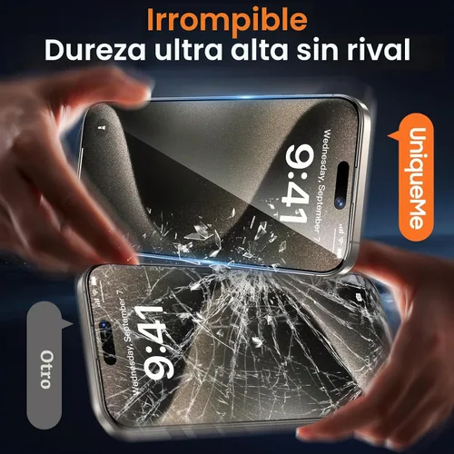 Vista 3 de UniqueMe Protector de pantalla de privacidad de 360° para iPhone 15 Pro Max