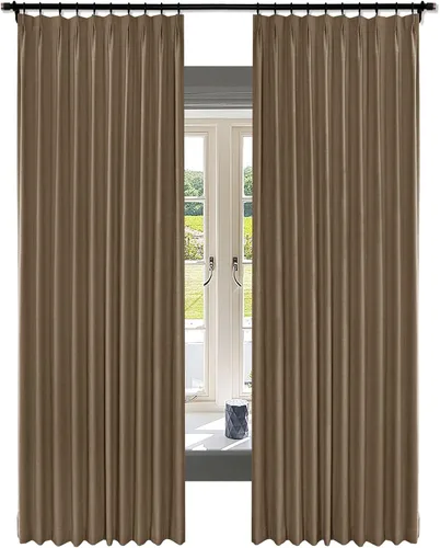 Vista 13 de Fcosie Juego de 2 paneles de cortinas opacas extralargas de 120 pulgadas de largo, cortinas de doble capa para oscurecer la habitación, paneles