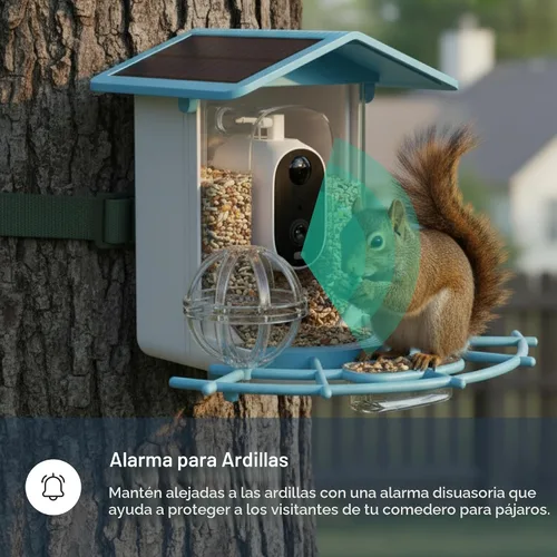 Vista 7 de Luna Smart Bird Feeder Cámara, identificación de especies de aves AI mejorada 2K