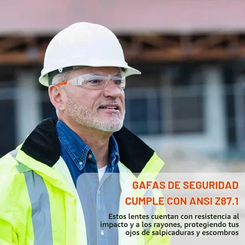 Vista 6 de Salfboy Anti Fog Safety Glasses for Men, Ansi Z87.1 Eye Protection Glasses
