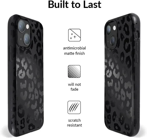 Vista 5 de VELVET CAVIAR Funda para iPhone 13 con estampado de leopardo y guepardo negro, compatible con MagSafe, probada en caídas de 10 pies