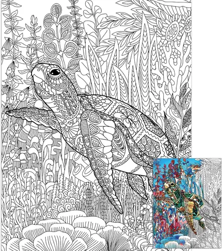 Vista 8 de Pósteres Gigantes de Elefante para Colorear para Niños y Adultos, Póster de Elefante para Colorear de 39.37×51.96 Pulgadas, Pósteres de Mandalas