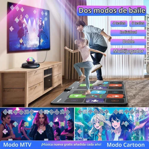 Vista 2 de FWFX Dance Game Mat for Kids and Adults, Interactive TV Home Gym System