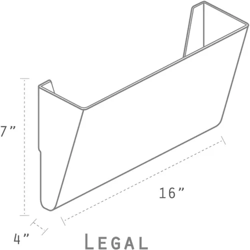 Vista 4 de Storex Archivadores de pared, tamaño legal, 16 x 10.55 x 4 pulgadas, transparentes, juego de 2 (70224A06C)
