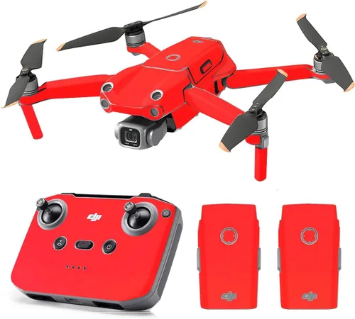 Vista 11 de SopiGuard Skin for DJI Mavic Air 2s Juego completo de calcomanías de vinilo de precisión + controlador + 3 fundas de batería (3M negro carbón)