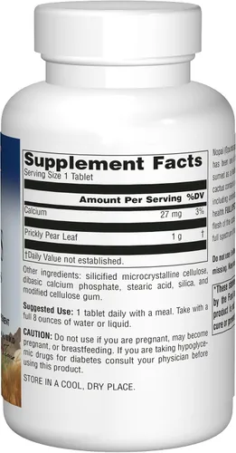Vista 4 de Planetary Herbals Cactus Nopal de Espectro Completo, Cactus de Tuna, 1000 mg, con Hoja de Tuna - 120 Tabletas