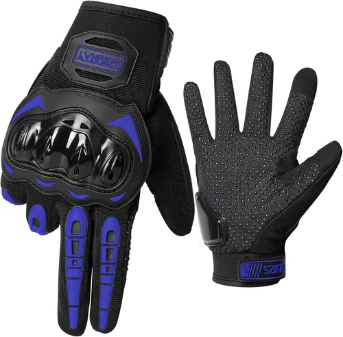 Vista 7 de Guantes de motocicleta con pantalla táctil para hombres y mujeres, guantes de carreras para motocross, BMX, ATV, MTB, ciclismo
