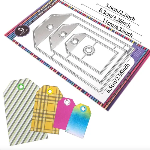 Vista 2 de Alinacutle 3 troqueles de metal troquelados de metal para hacer tarjetas hechas a mano, plantillas de papel, manualidades, álbumes de recortes