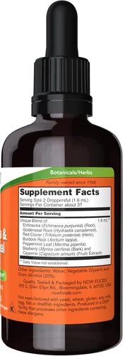 Vista 2 de Now Supplements, equinácea y sello de oro Plus con gotero, 2 onzas líquidas