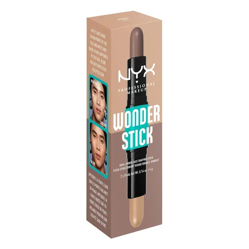 Vista 9 de NYX MAQUILLAJE PROFESIONAL Wonder Stick, Barra para dar forma y contornear el rostro - Claro