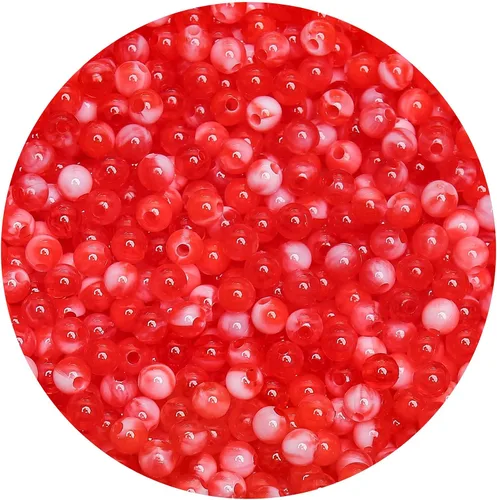 Vista 34 de BONNY BOXX 2000 piezas 4 mm cuentas redondas de acrílico de zafiro suave, bolas de plástico de chicle de burbujas, cuentas gruesas de bolas