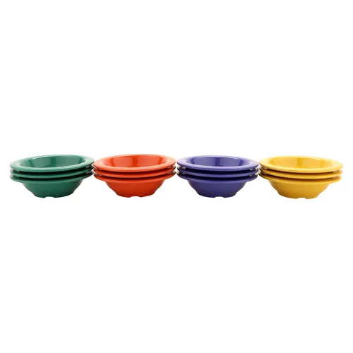 Vista 6 de G.E.T. B-454-MIX - Cuenco de melamina con borde estrecho para fruta/postre, 4.5 onzas, varios colores (juego de 12)