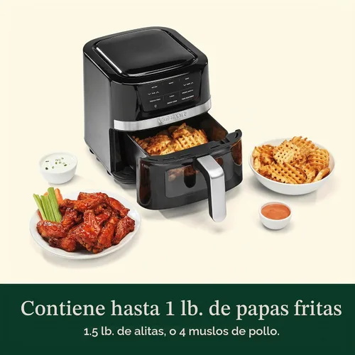 Vista 6 de Cuisinart Freidora de Aire, Cesta Compacta de 2.6 Cuartos con 3 Funciones de Cocina para Freír al Aire, Asar y Hornear, 3 Ajustes Preestablecidos
