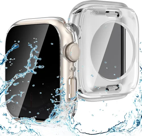 Vista 11 de Goton Funda impermeable con protección de privacidad compatible con Apple Watch, protector de pantalla de 40 mm para Series 6/5/4, SE 3/2/1